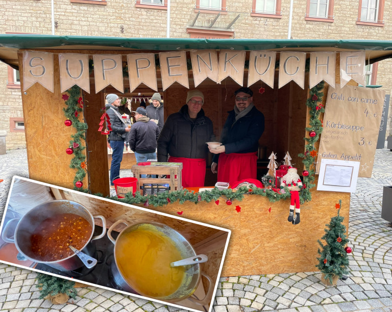 Suppenküche der SPD auf dem Reichenberger Weihnachtsmarkt
